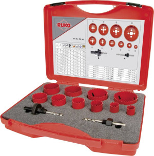 RUKO 106303 Lochsgen-Set 12teilig 19 mm, 22 mm, 25 mm, 29 mm, 35 mm,