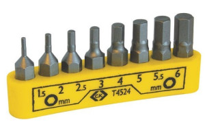 C.K T4524 T4524 Bit-Set 8teilig Innen-Sechskant