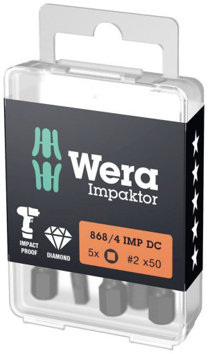 Wera Vierkant-Bit 2 F 6.3 5St.