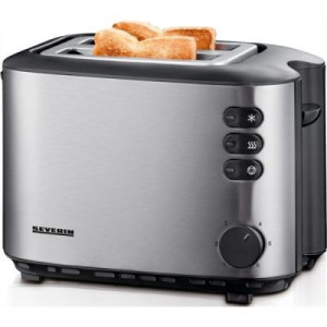 Severin AT 2514 Toaster mit eingebautem Brtchenaufsatz Edelstahl (