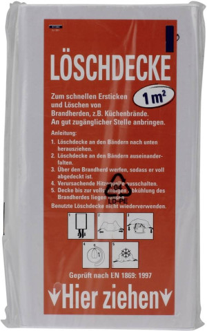 IWH 047044 Feuerlschdecke (L x B) 100cm x 100cm 1St.