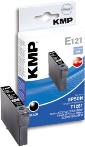 KMP Druckerpatrone ersetzt Epson T1281 Kompatibel Schwarz E121 1616,