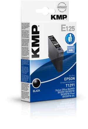 KMP Druckerpatrone ersetzt Epson T1291 Kompatibel Schwarz E125 1617,