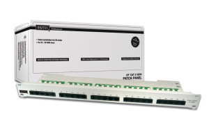 Assmann DIGITUS Cat 3 ISDN Patchpanel, ungeschirmt 25-Port RJ45 Grau