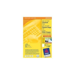 Avery-Zweckform 3478 Universal-Etiketten 210 x 297mm Papier Wei 100