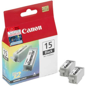 Canon Druckerpatrone BCI-15BK Original 2er-Pack Schwarz 8190A002