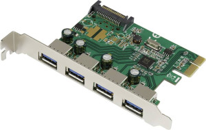 Renkforce 4 Port USB 3.2 Gen 1-Controllerkarte USB-A PCIe