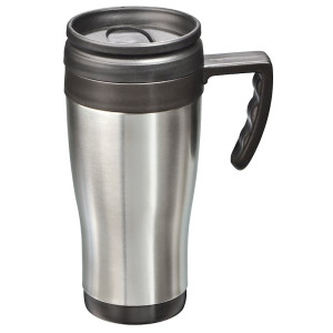 MATO interprsent Thermobecher Edelstahl (gebrstet), Schwarz 0.4l