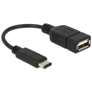 Delock USB-Kabel USB 2.0 USB- Stecker, USB-A Buchse 0.15m Schwarz