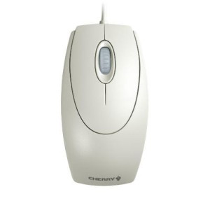 Cherry Wheelmouse Maus USB Optisch Hellgrau 3 Tasten 1000 dpi