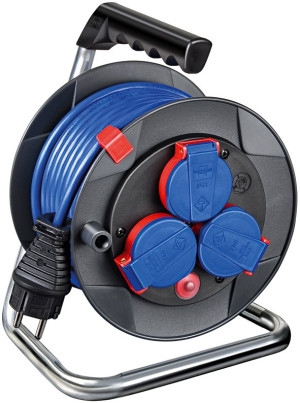 Brennenstuhl 1079850 Kabeltrommel 15.00m Blau Schutzkontakt-Stecker