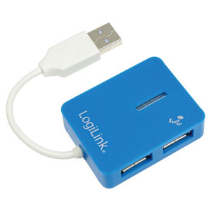 LogiLink UA0136 4 Port USB 2.0-Hub Blau