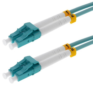 LWL Patchkabel LC/LC Duplex 50/12m OM3 aqua 15,0m