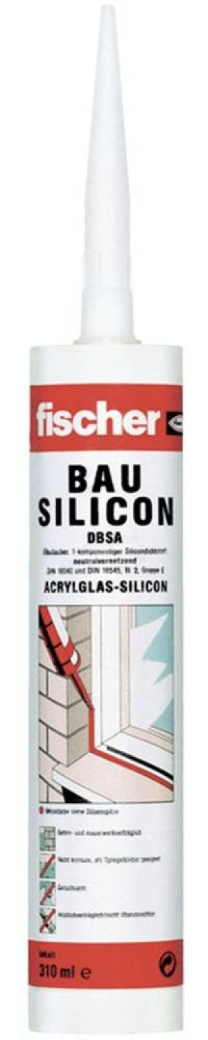 Fischer DBSA Bau-Silikon Herstellerfarbe Wei 053091 310ml