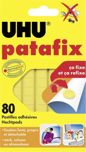 UHU 50140 patafix Klebepads Gelb Inhalt: 80St.