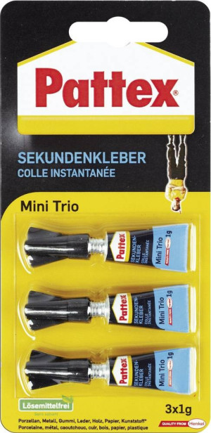 Pattex Mini Trio Flssig Sekundenkleber PSMT3 3g