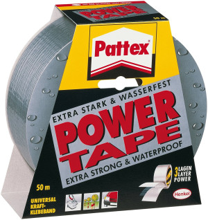 Pattex PT5SW Gewebeklebeband Power Tape Silber (L x B) 50m x 50mm 1St.