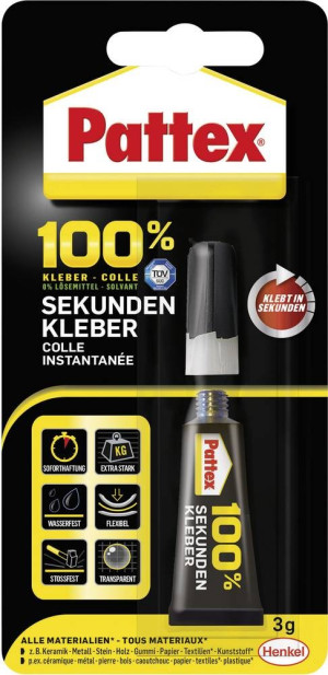 Pattex 100% Sekundenkleber P1SK3 3g
