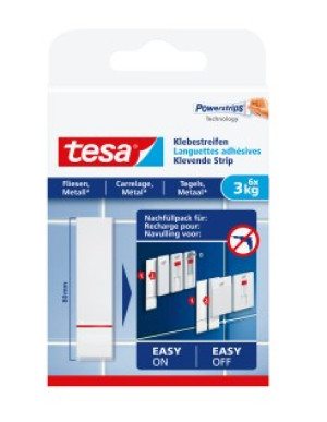 TESA tes Klebestreifen - 6er Pack - wei