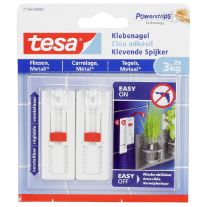 TESA 77764 Klebenagel verstellbar Wei Inhalt: 2St.