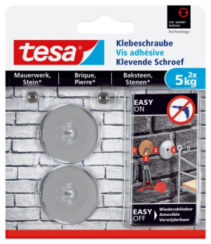 TESA 77906 Klebeschraube rund Metall Inhalt: 2St.