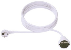 Bachmann 341.286 Strom Verlngerungskabel Wei 5.00m H05VV-F 3G 1,