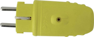 N & L 17174 Schutzkontaktstecker Gummi 230V Gelb IP44
