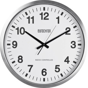 Eurochron EFWU 9000 Funk Wanduhr 507mm x 63mm Silber