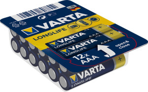 VARTA Longlife, Batterie, AAA, Micro, 1,5V, 12Stk - Passend fr LR3-
