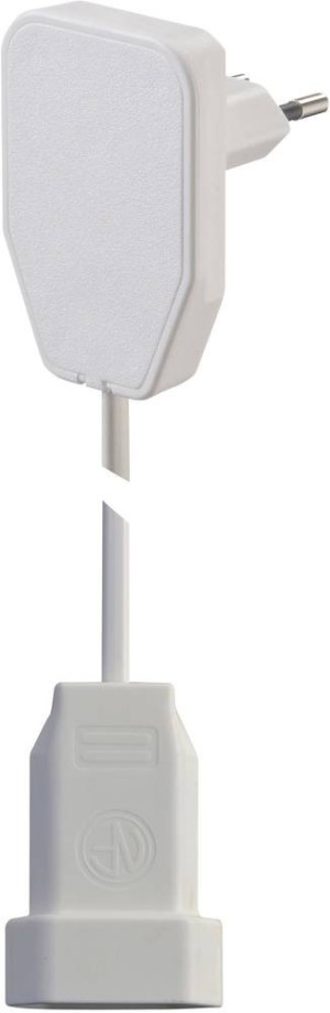 NVB 104573 Strom Verlngerungskabel Wei 0.80m H03VVH2-F 2X 0,75m