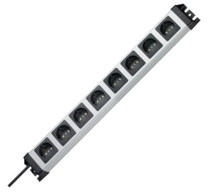 Kopp 226920014 Steckdosenleiste 8fach Grau, Schwarz Schutzkontakt 1St.