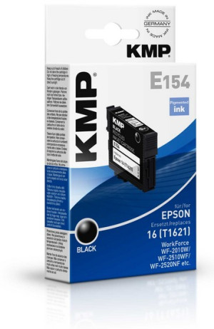 KMP Druckerpatrone ersetzt Epson 16, T1621 Kompatibel Schwarz E154