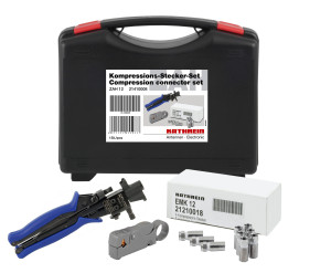 Kathrein 21410008 Kompressions-Stecker-Set mit Zange Anschlsse: F-
