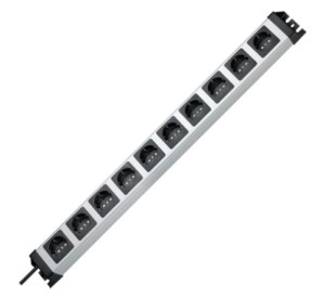 Kopp 227120011 Steckdosenleiste 10fach Grau, Schwarz Schutzkontakt