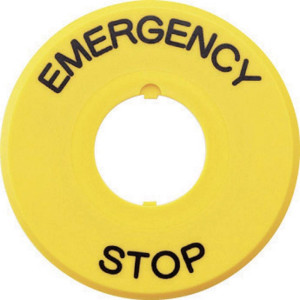 Idec HAAV4-27 Bezeichnungsschild EMERGENCY STOP 1St.