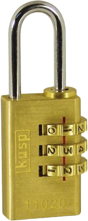 KASP K11020D Vorhngeschloss Goldgelb Zahlenschloss