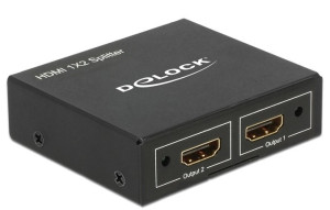 Delock HDMI Splitter 1 x HDMI in > 2 x HDMI out 4K