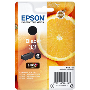 Epson Druckerpatrone T3331, 33 Original Schwarz C13T33314012