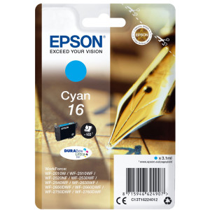 Epson Tintenpatrone 16 T1622 DURABrite Ultra Cyan - Passend fr