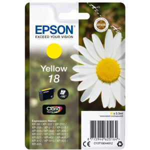 Epson Tintenpatrone 18 T1804 Claria Home Gelb - Passend fr