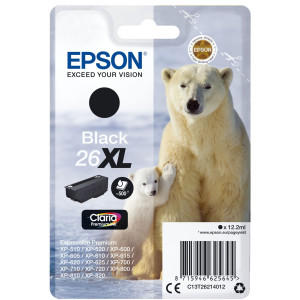Epson Tintenpatrone 26XL T2621 Claria Schwarz (12,2 ml) - Passend f