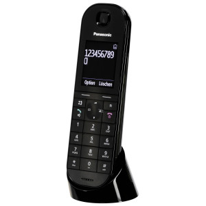 Panasonic IP Schnurlostelefon mit CAT-iq KX-TGQ400GB - schwarz