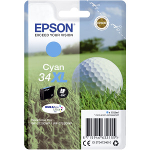Epson Tintenpatrone 34XL Cyan (C) (10,8ml) - Passend fr WorkForce