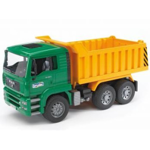 Bruder Baufahrzeug Modell MAN LKW mit Kippmulde Fertigmodell