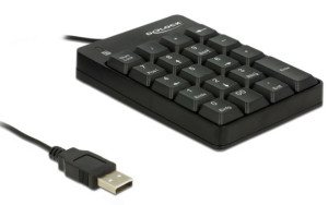 Delock Tastatur USB Nummernblock 19 Tasten