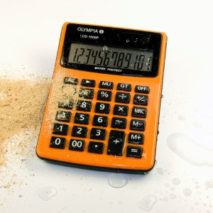 Olympia LCD 1000P Tischrechner Orange Display (Stellen):