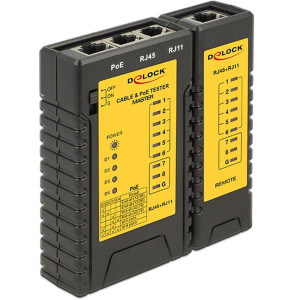 Delock Netzwerk Tester RJ45 / RJ12 / PoE