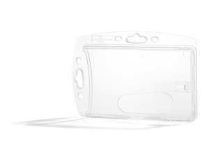 Durable 890519 Ausweishalter kombinierbar mit Clip, Textilband, Kette,