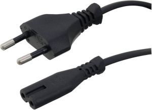 HAWA Euro Netzanschlusskabel H03vvh2-F2, 1,8m,sw
