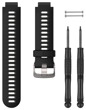Garmin Ersatzarmband Schwarzes/Graues aus Silikon - Passend fr